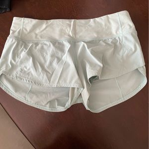 Light green lululemon shorts